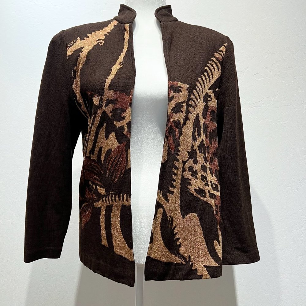 Rare Vintage St. John Leopard Sweater Size S